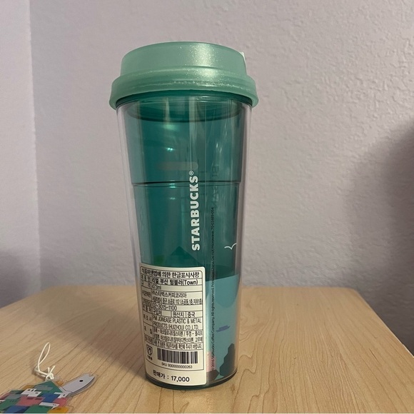 NEW STARBUCKS KOREA Busan Town Traveler Tumbler 16 oz Blue Gamcheon - Picture 5 of 16